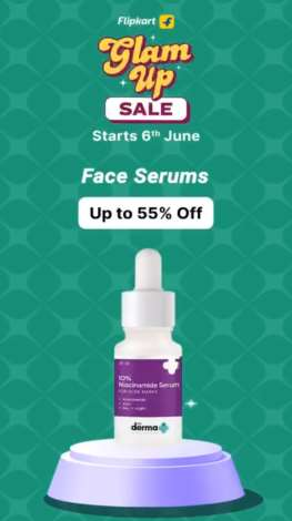 Flipkart Glam Up Sale creative - face serum story ad