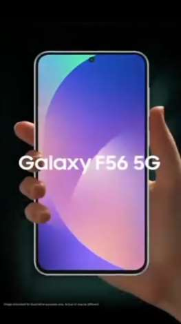 Samsung Galaxy F56 5G creative - phone in hand